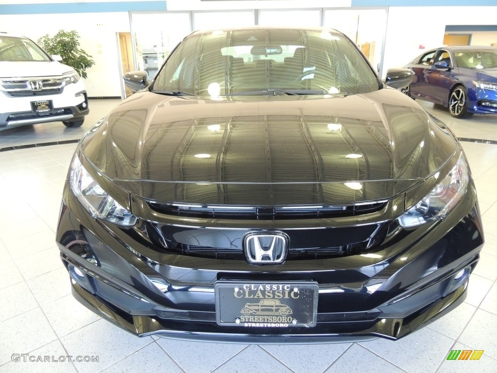 2020 Civic Sport Sedan - Crystal Black Pearl / Black photo #2