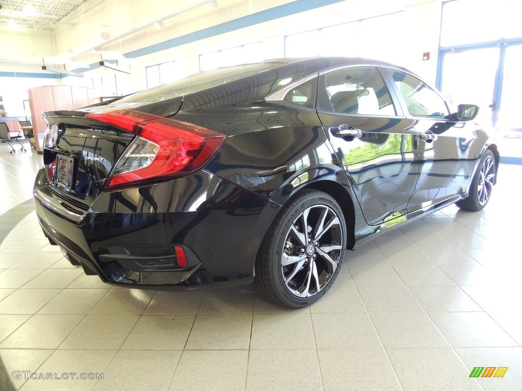 2020 Civic Sport Sedan - Crystal Black Pearl / Black photo #5