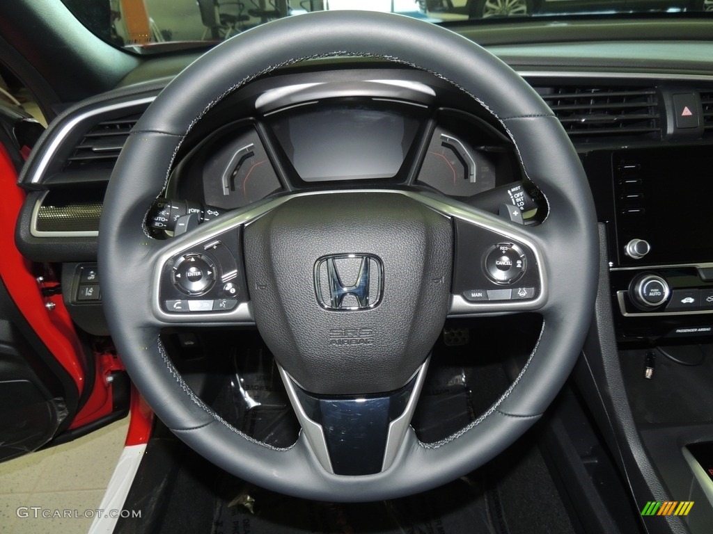 2020 Honda Civic Sport Sedan Black Steering Wheel Photo #137056455