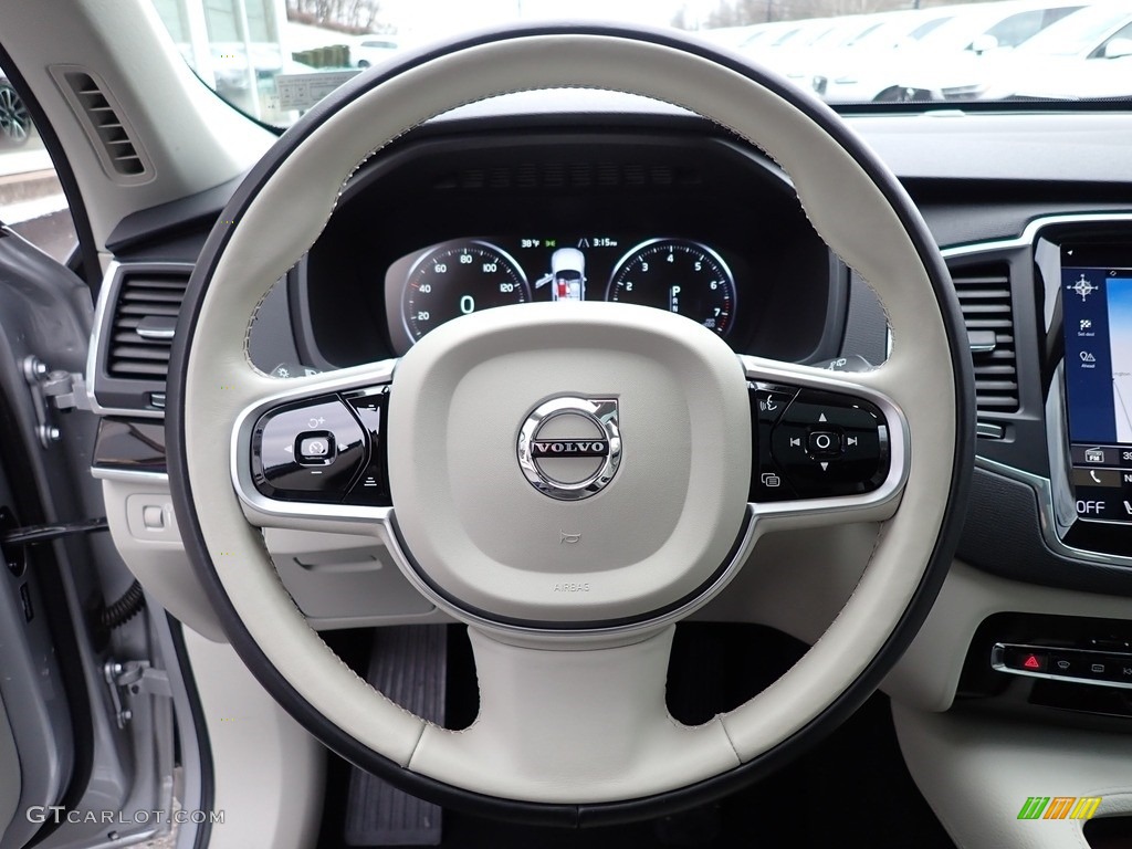 2019 Volvo XC90 T6 AWD Momentum Charcoal Steering Wheel Photo #137057115