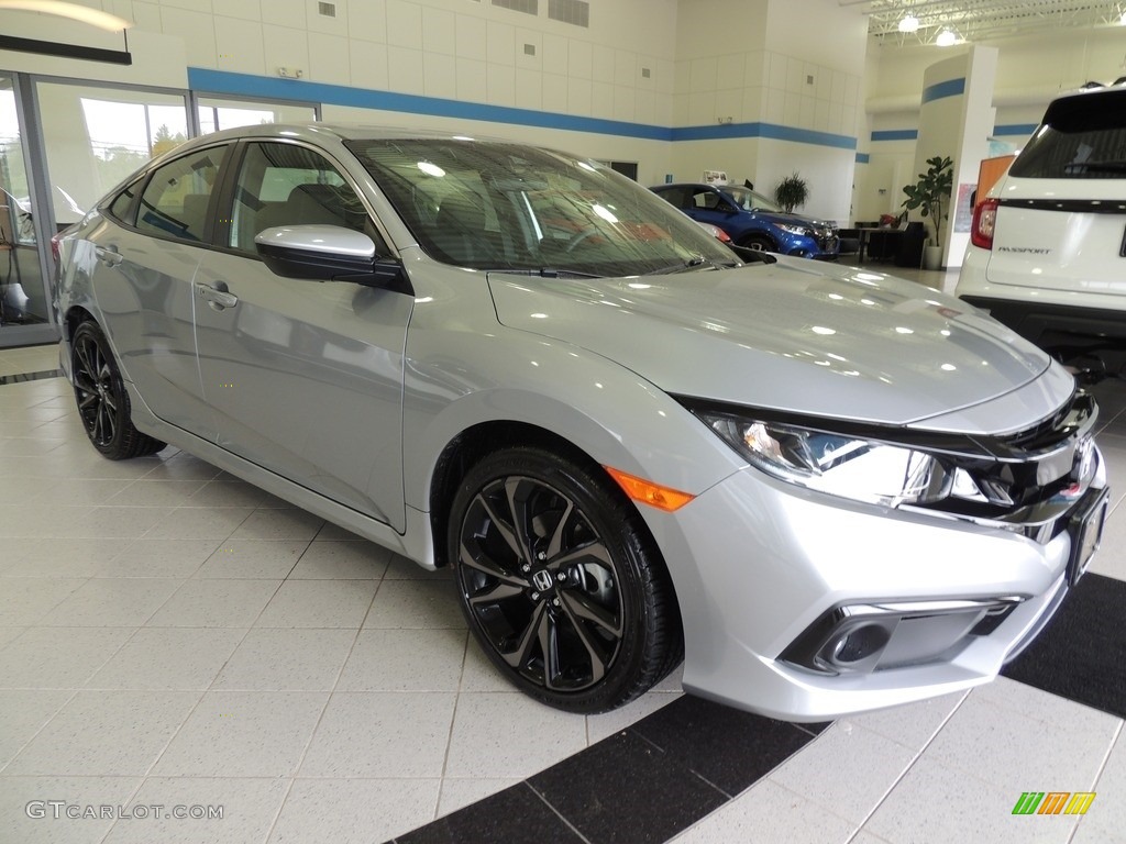 Lunar Silver Metallic 2020 Honda Civic Sport Sedan Exterior Photo #137057187