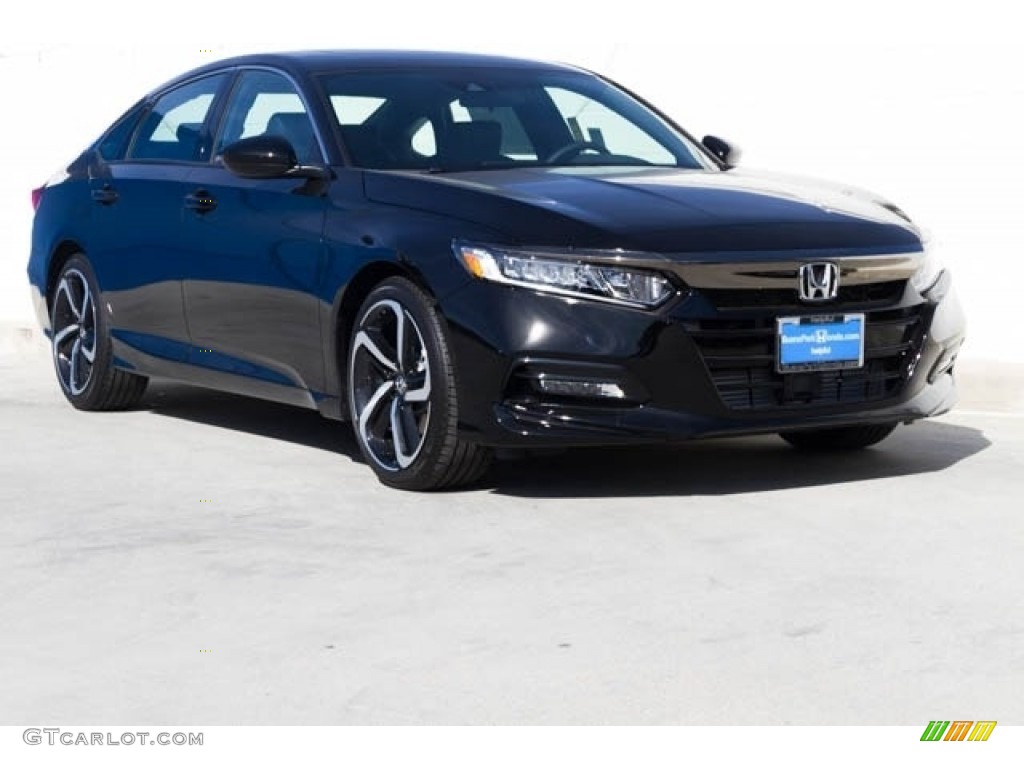 2020 Accord Sport Sedan - Crystal Black Pearl / Black photo #1