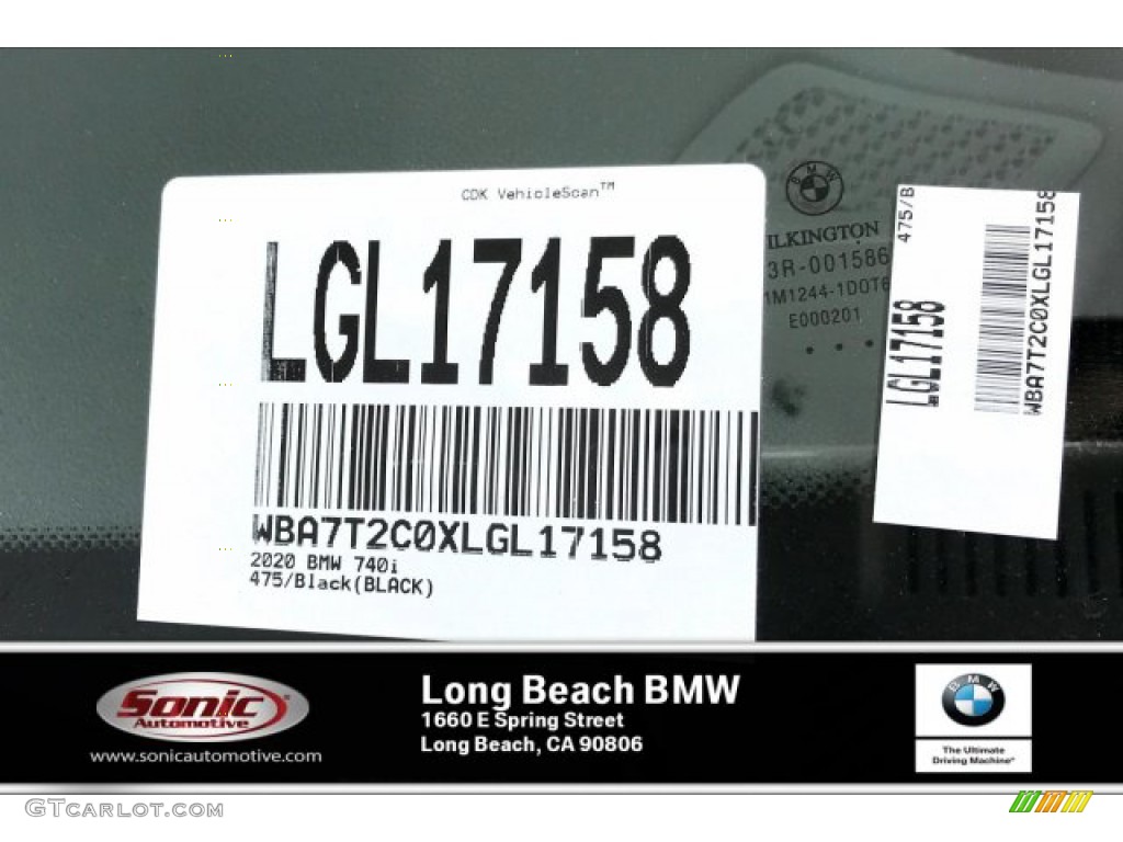2020 7 Series 740i Sedan - Black Sapphire Metallic / Black photo #11