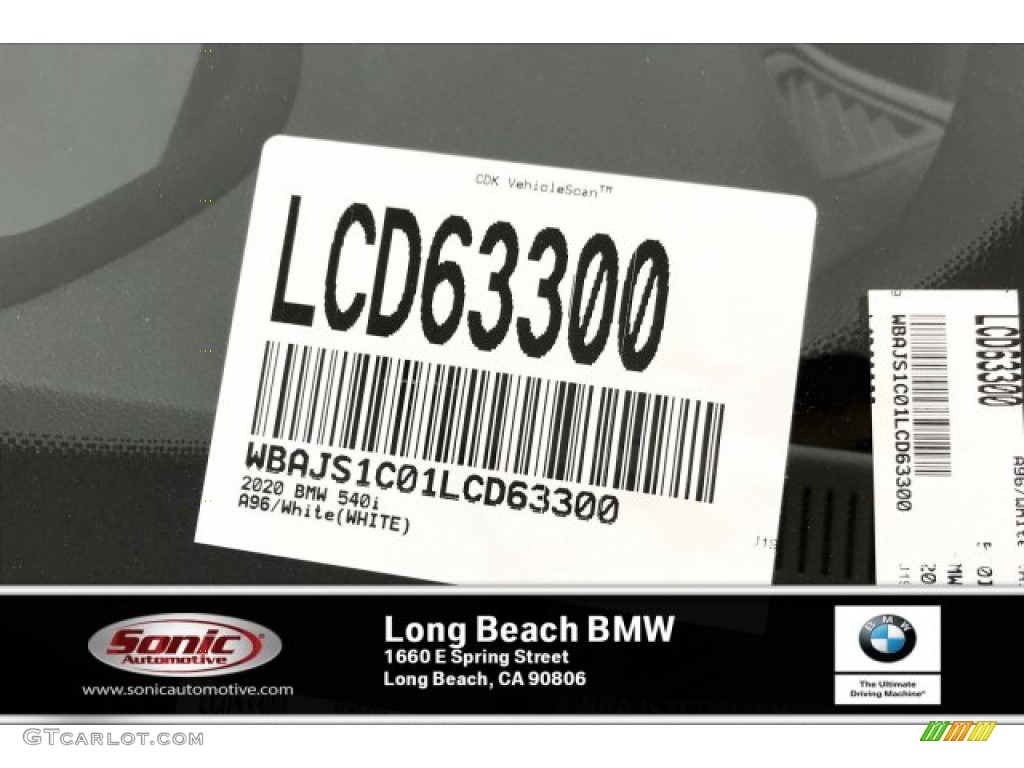 2020 5 Series 540i Sedan - Mineral White Metallic / Black photo #11