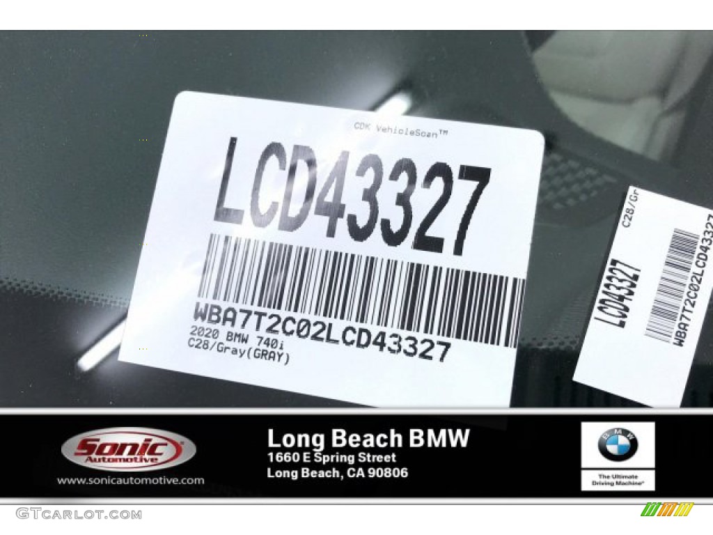 2020 7 Series 740i Sedan - Donington Grey Metallic / Ivory White/Black photo #11