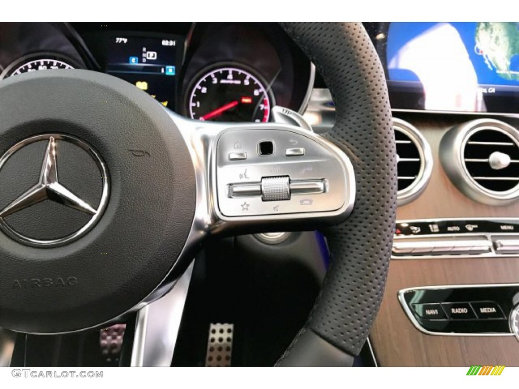 2020 Mercedes-Benz C AMG 43 4Matic Sedan Saddle Brown/Black Steering Wheel Photo #137059914