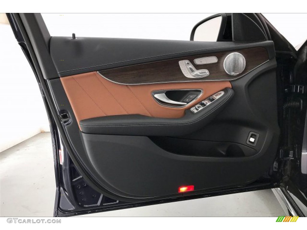 2020 Mercedes-Benz C AMG 43 4Matic Sedan Saddle Brown/Black Door Panel Photo #137060034