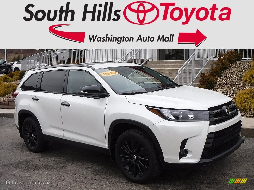 2019 Highlander SE AWD - Blizzard Pearl White / Black photo #1