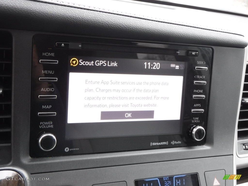 2020 Sienna XLE - Midnight Black Metallic / Ash photo #19