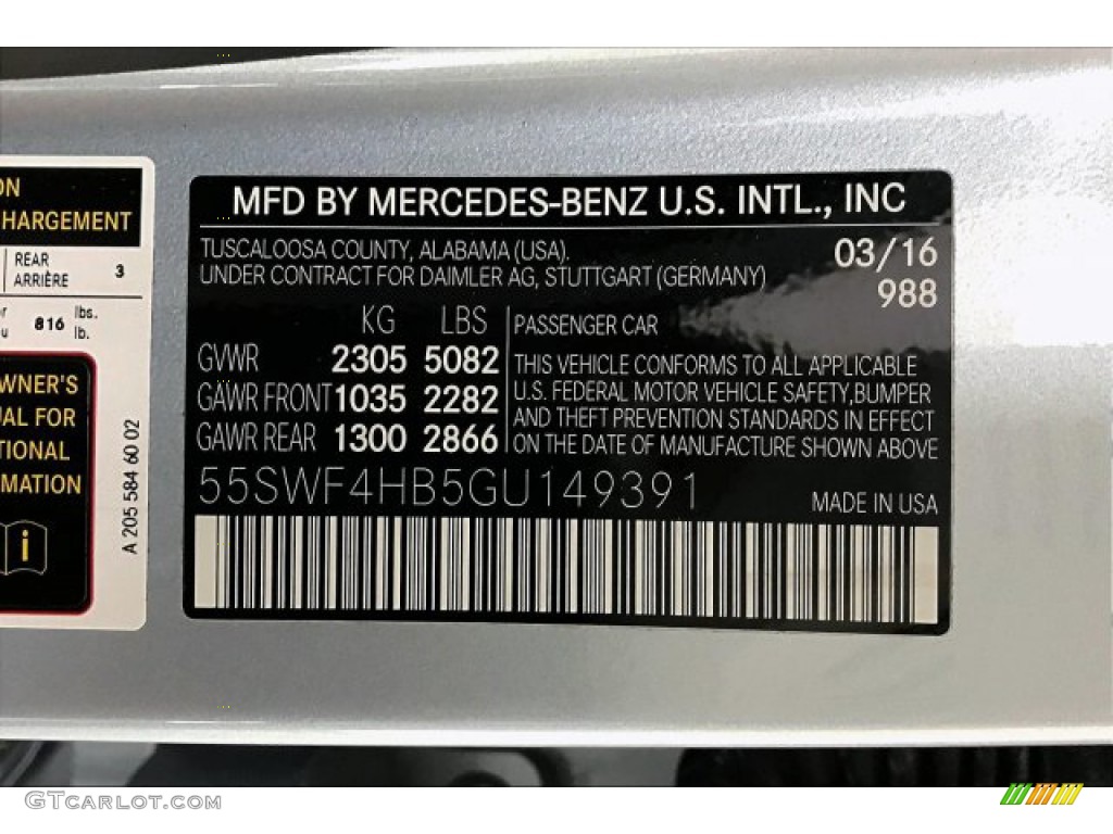 2020 A Color Code 988 for Diamond Silver Metallic Photo #137069931