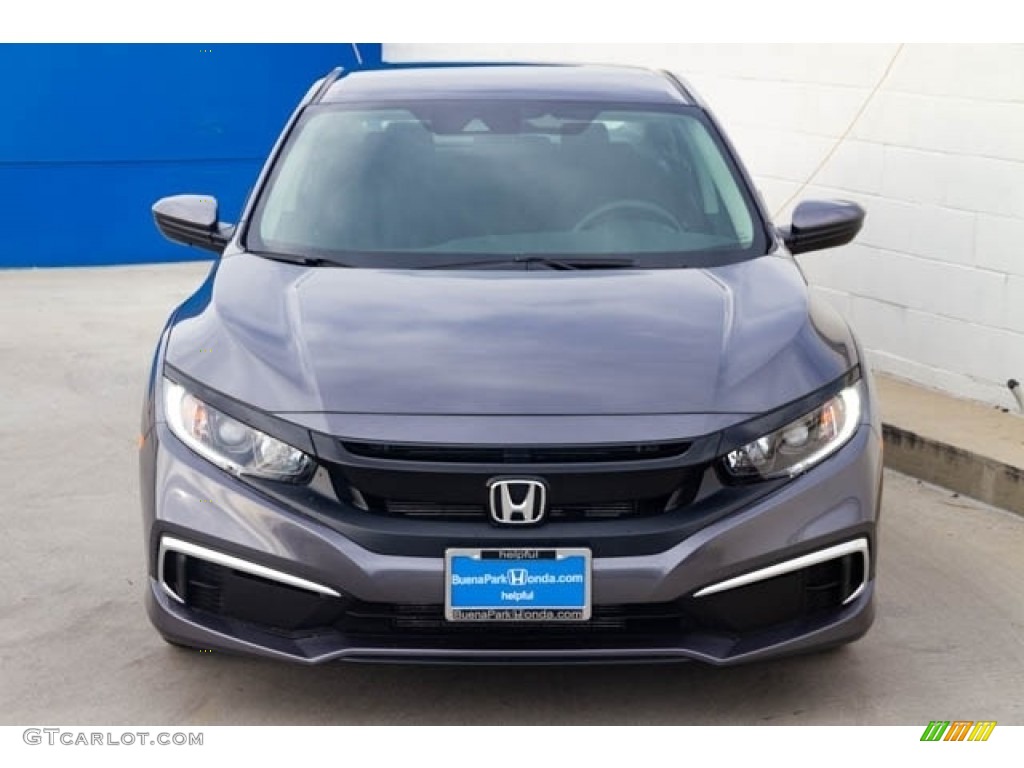 2020 Civic LX Sedan - Modern Steel Metallic / Black photo #3