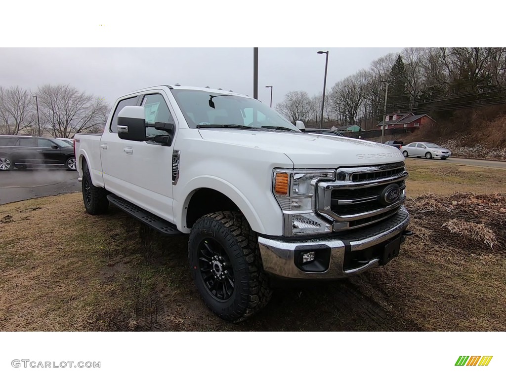 Oxford White 2020 Ford F250 Super Duty Lariat Crew Cab 4x4 Tremor Off-Road Package Exterior Photo #137076368