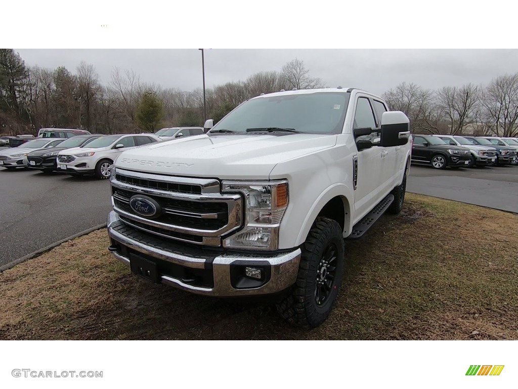 Oxford White 2020 Ford F250 Super Duty Lariat Crew Cab 4x4 Tremor Off-Road Package Exterior Photo #137076428