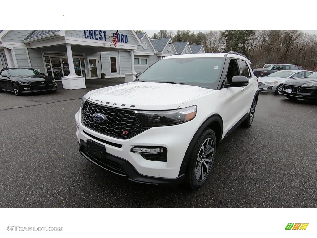 2020 Explorer ST 4WD - Star White Metallic Tri-Coat / Ebony photo #3