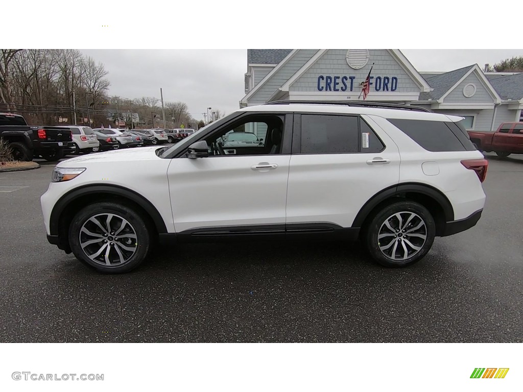 2020 Explorer ST 4WD - Star White Metallic Tri-Coat / Ebony photo #4