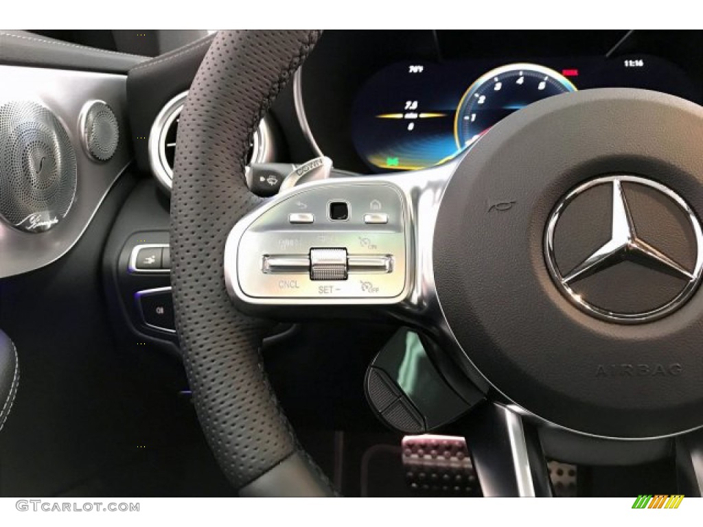 2020 Mercedes-Benz C AMG 43 4Matic Coupe Black Steering Wheel Photo #137077472