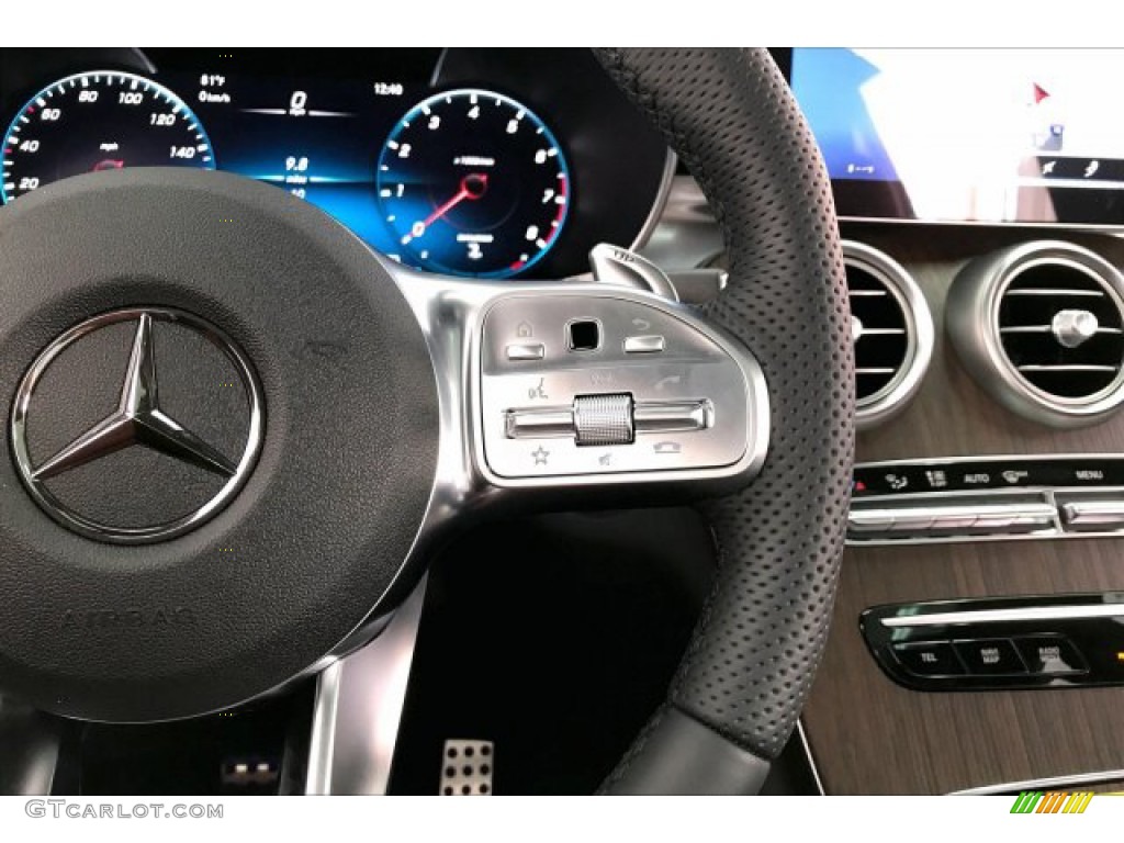 2020 Mercedes-Benz GLC AMG 43 4Matic Cranberry Red/Black Steering Wheel Photo #137078369