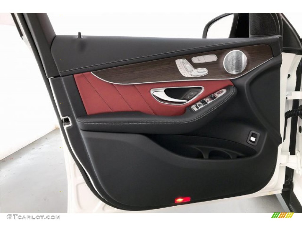 2020 Mercedes-Benz GLC AMG 43 4Matic Cranberry Red/Black Door Panel Photo #137078495