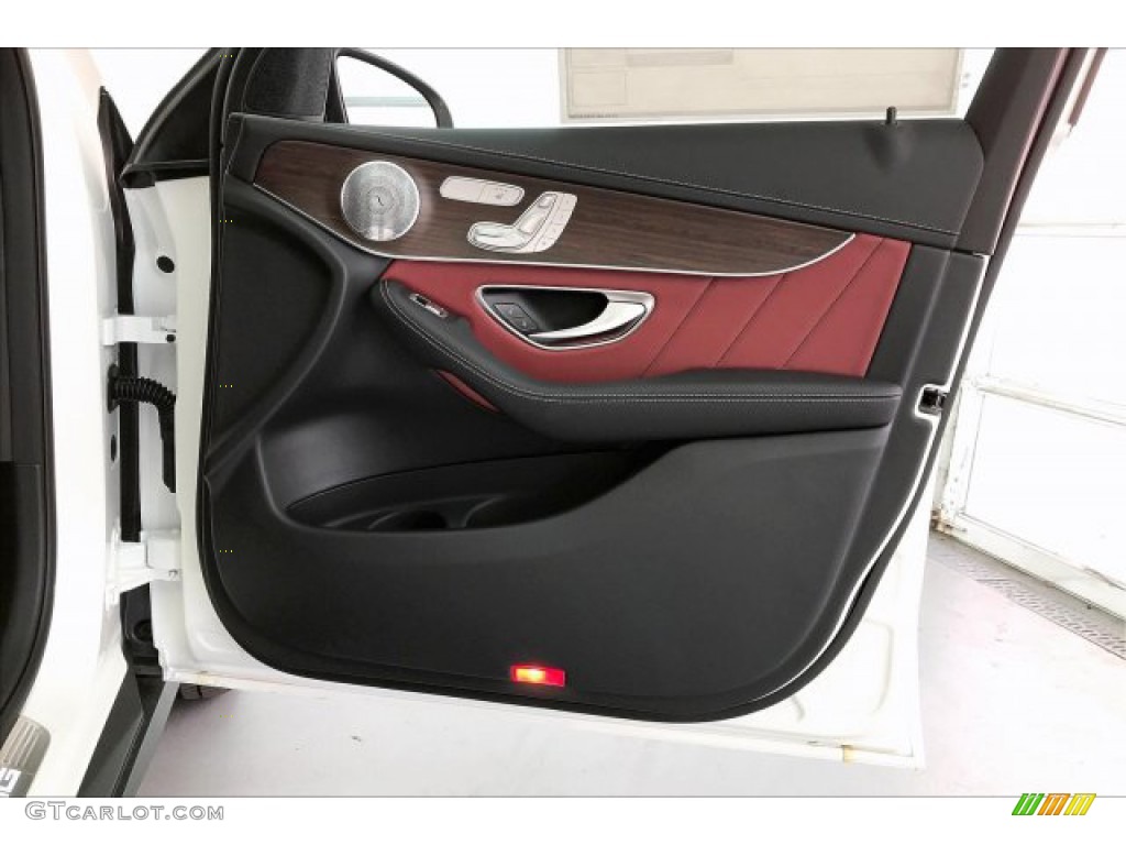 2020 Mercedes-Benz GLC AMG 43 4Matic Cranberry Red/Black Door Panel Photo #137078585