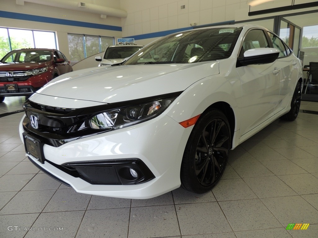 Platinum White Pearl Honda Civic Sport Sedan Photo