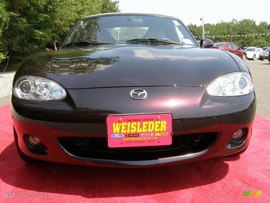 2004 MX-5 Miata LS Roadster - Black Cherry Mica / Parchment photo #2