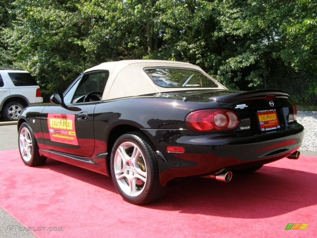 2004 MX-5 Miata LS Roadster - Black Cherry Mica / Parchment photo #6