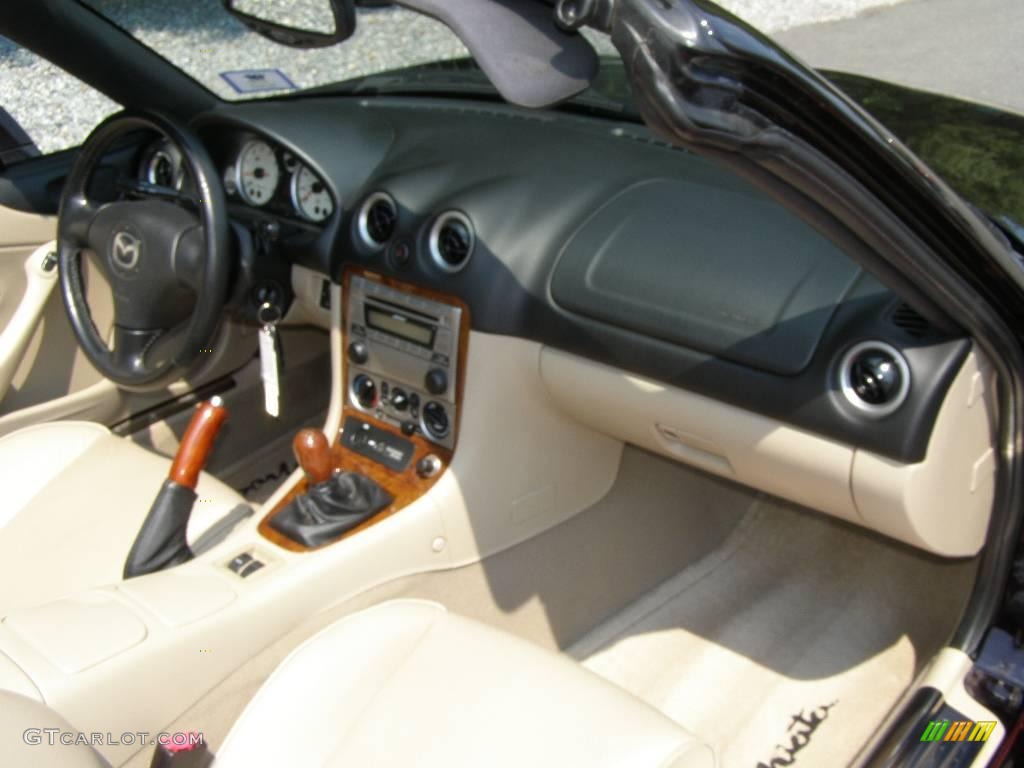 2004 MX-5 Miata LS Roadster - Black Cherry Mica / Parchment photo #17