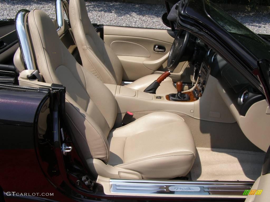 2004 MX-5 Miata LS Roadster - Black Cherry Mica / Parchment photo #18