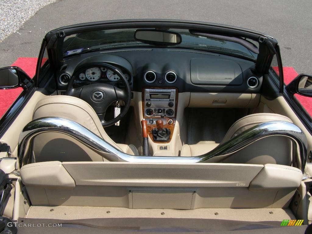 2004 MX-5 Miata LS Roadster - Black Cherry Mica / Parchment photo #20