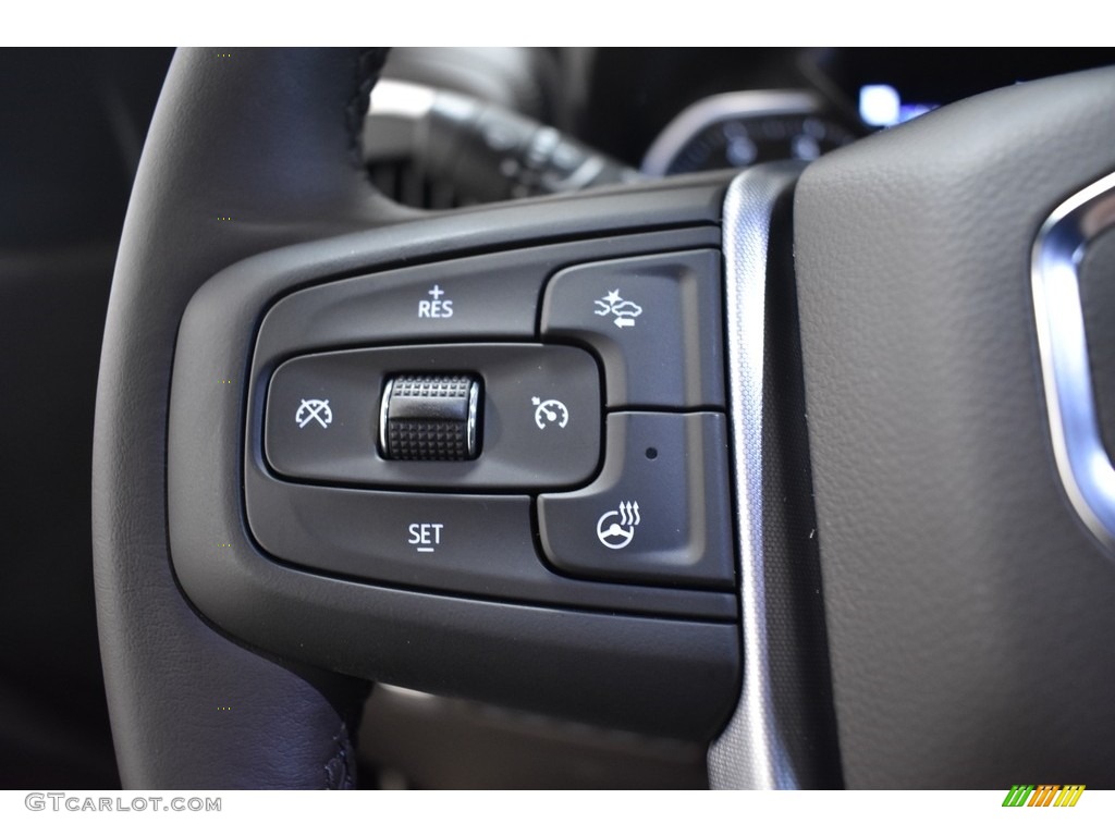 2020 GMC Sierra 3500HD SLT Crew Cab 4WD Jet Black/Kalahari Steering Wheel Photo #137087464