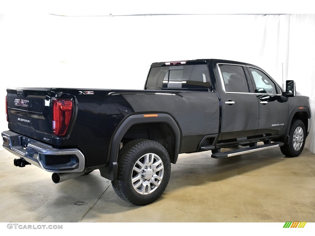 Onyx Black 2020 GMC Sierra 3500HD SLT Crew Cab 4WD Exterior Photo #137087524