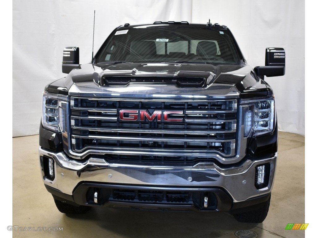 Onyx Black 2020 GMC Sierra 3500HD SLT Crew Cab 4WD Exterior Photo #137087566