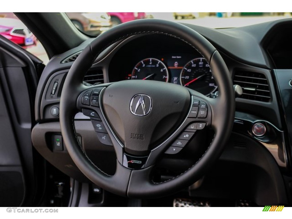 2020 Acura ILX A-Spec Ebony Steering Wheel Photo #137091919