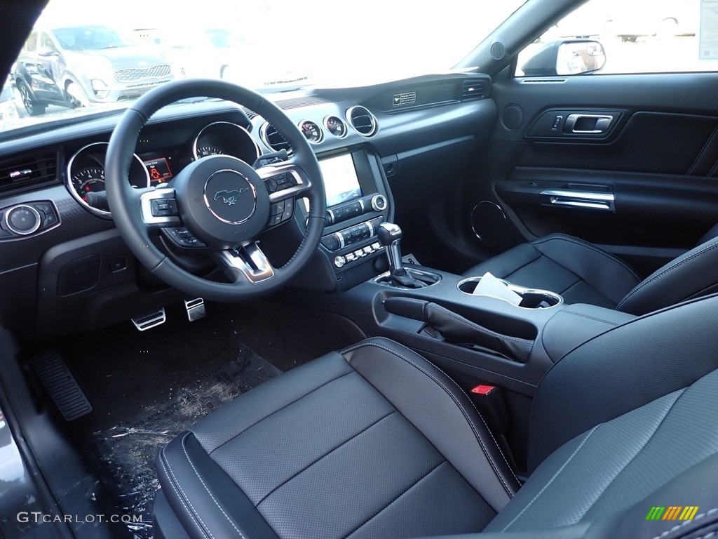 Ebony Interior 2020 Ford Mustang GT Premium Fastback Photo #137099175