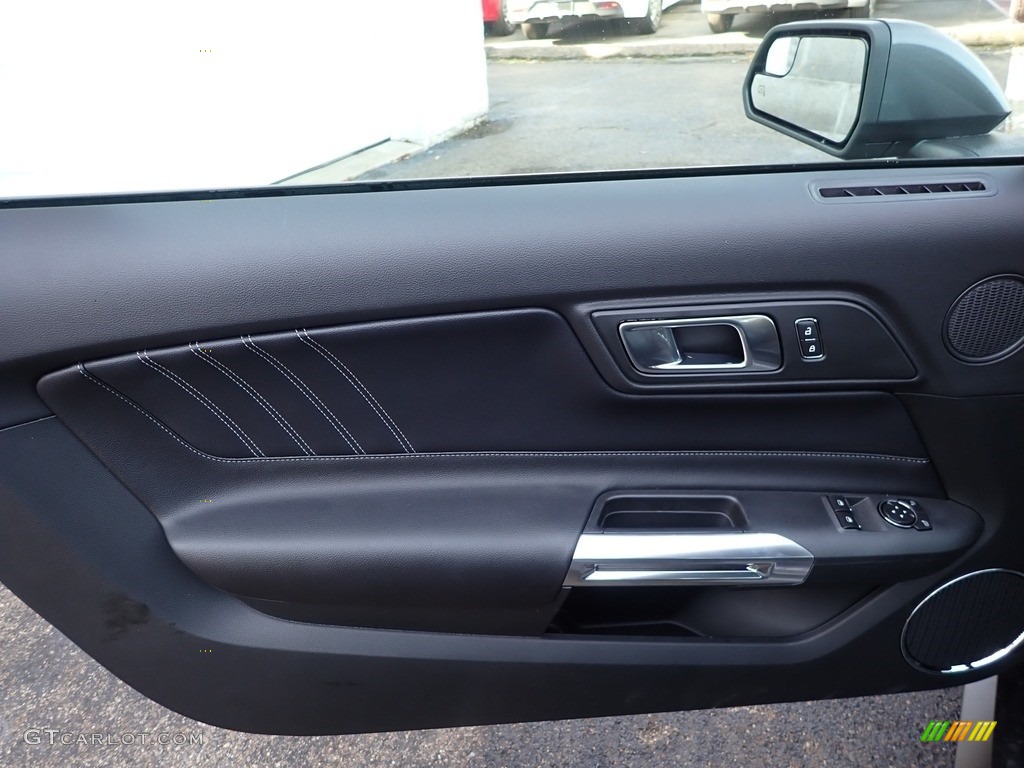 2020 Ford Mustang GT Premium Fastback Ebony Door Panel Photo #137099183