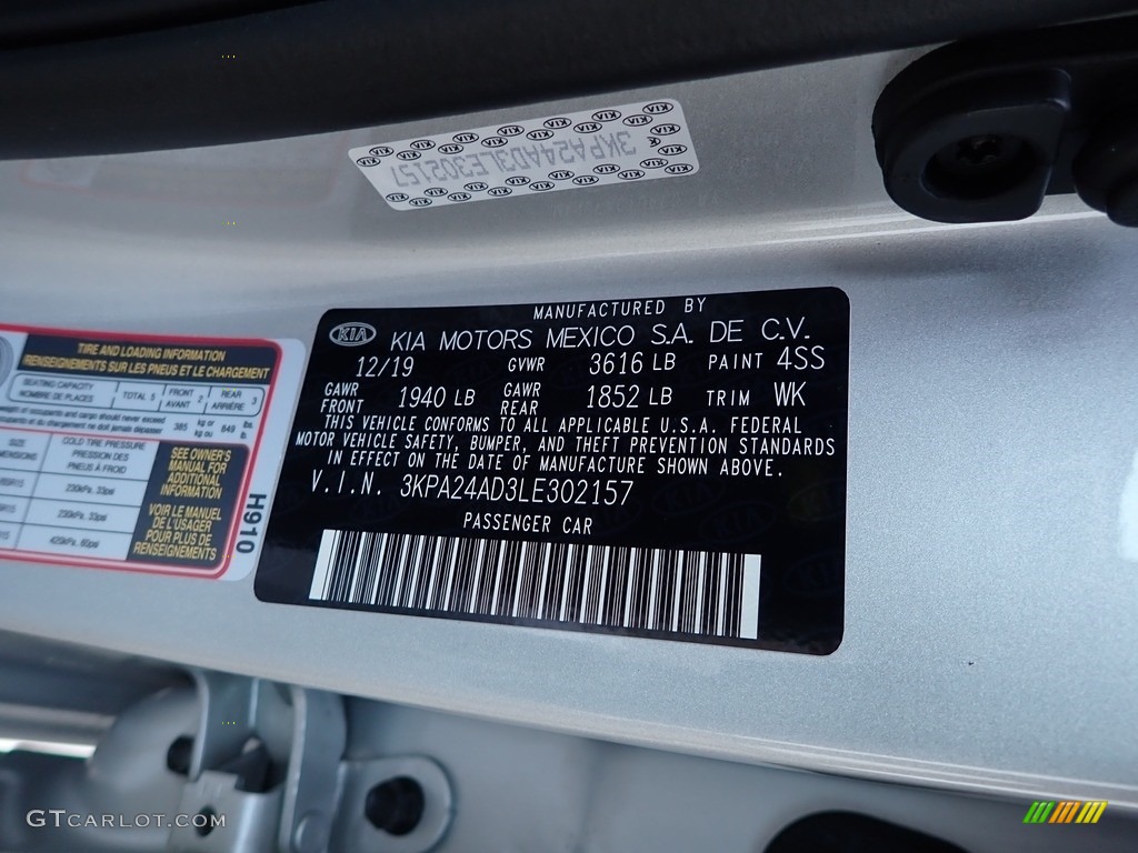 2020 Kia Rio LX Color Code Photos