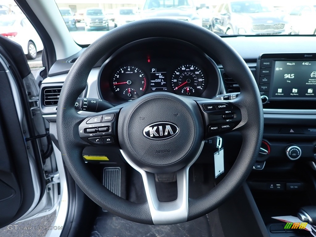 2020 Kia Rio LX Black Steering Wheel Photo #137099456