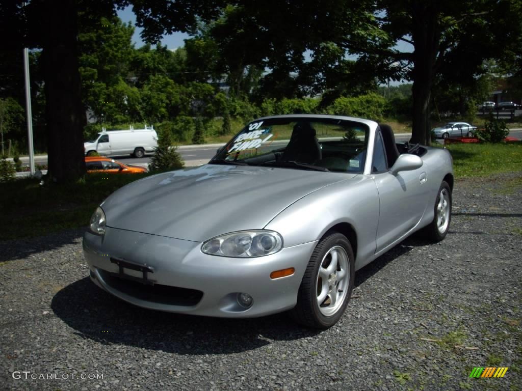 2001 MX-5 Miata Roadster - Sunlight Silver Metallic / Black photo #1