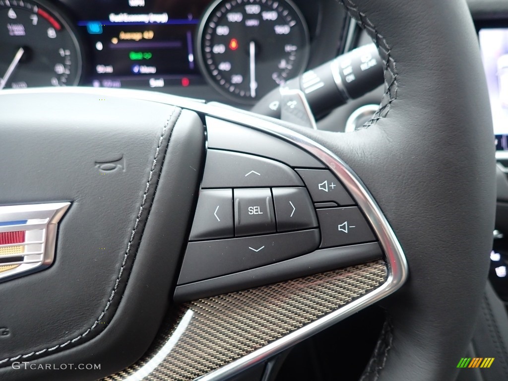 2020 Cadillac XT5 Sport AWD Jet Black Steering Wheel Photo #137104151