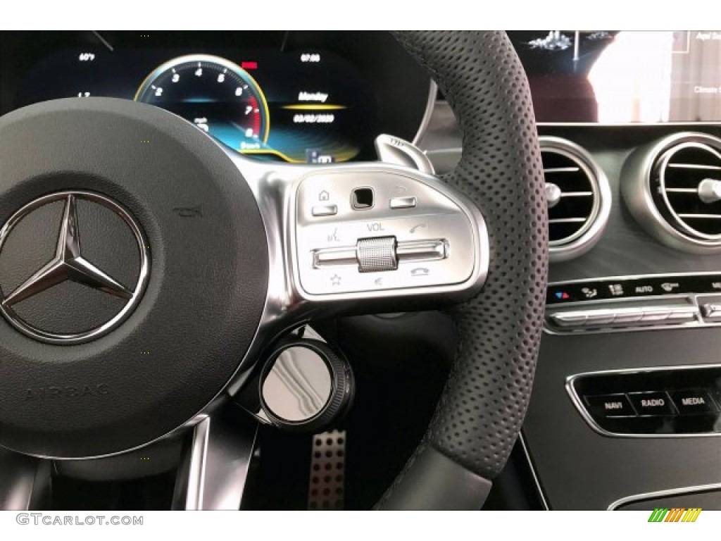 2020 Mercedes-Benz C AMG 43 4Matic Cabriolet Cranberry Red/Black Steering Wheel Photo #137104985