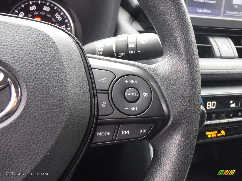 2019 Toyota RAV4 XLE AWD Black Steering Wheel Photo #137113193