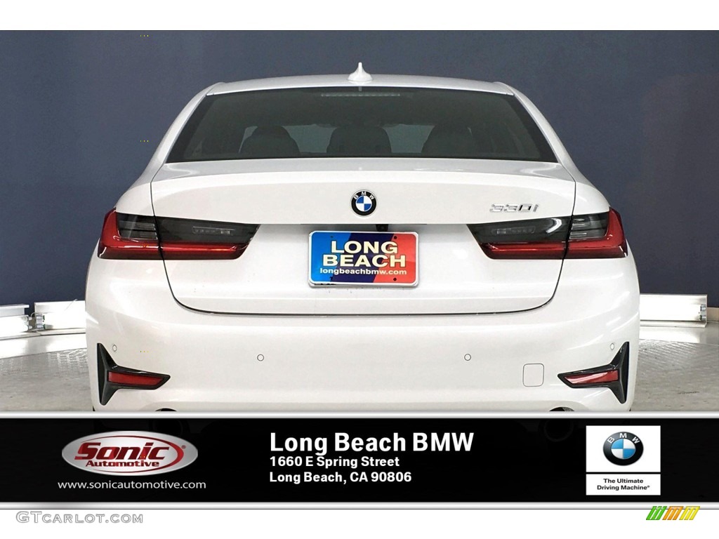 2020 3 Series 330i Sedan - Mineral White Metallic / Black photo #3