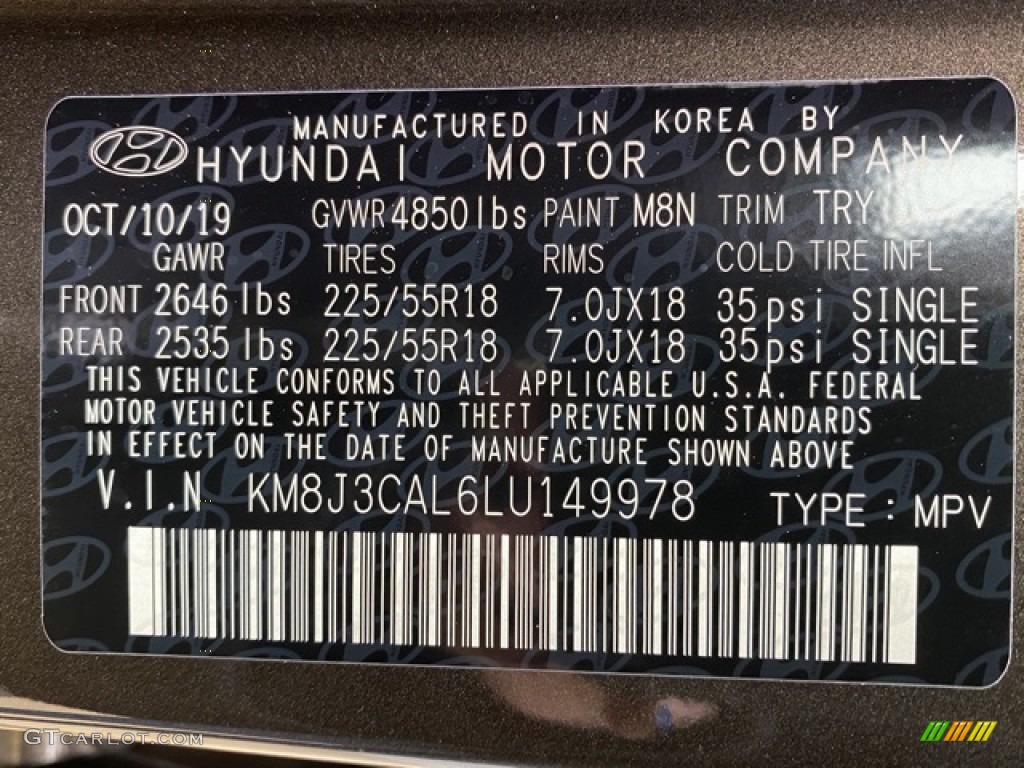 2020 Tucson Color Code M8N for Sage Brown Photo #137118441