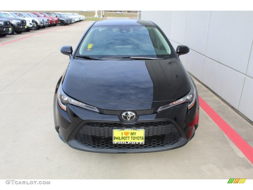 2020 Corolla LE - Black Sand Pearl / Black photo #3
