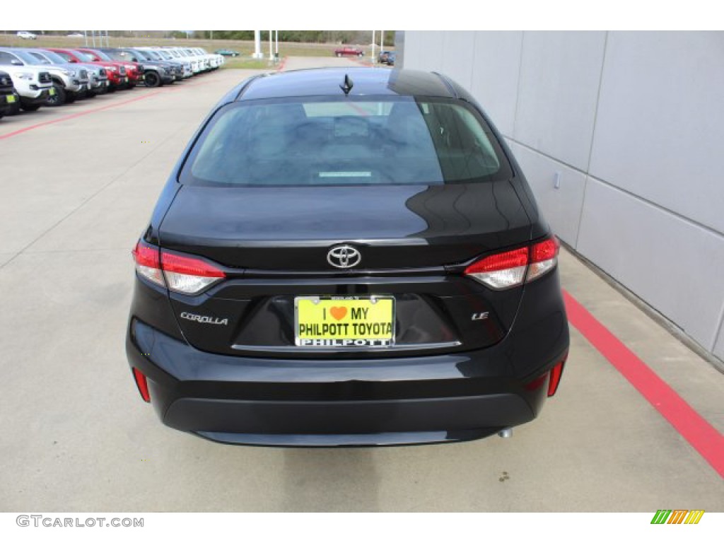 2020 Corolla LE - Black Sand Pearl / Black photo #7