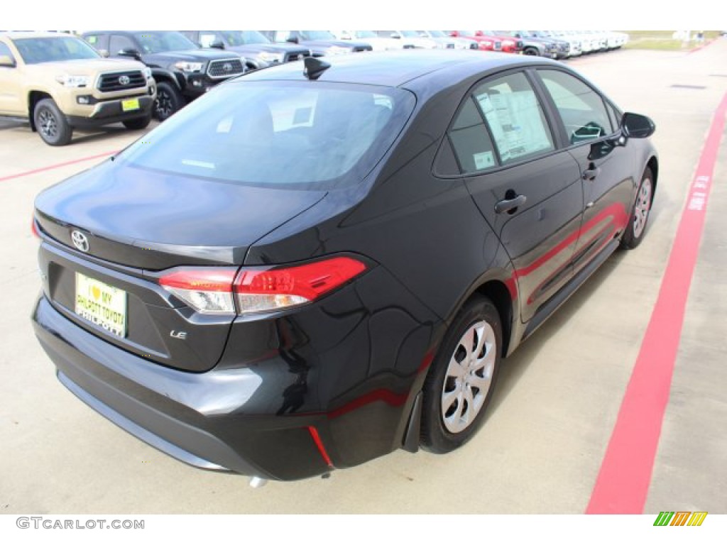 2020 Corolla LE - Black Sand Pearl / Black photo #8