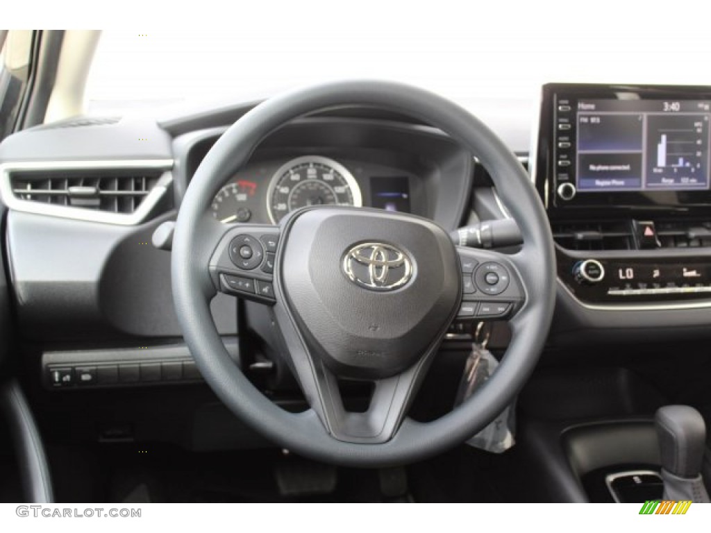 2020 Corolla LE - Black Sand Pearl / Black photo #21