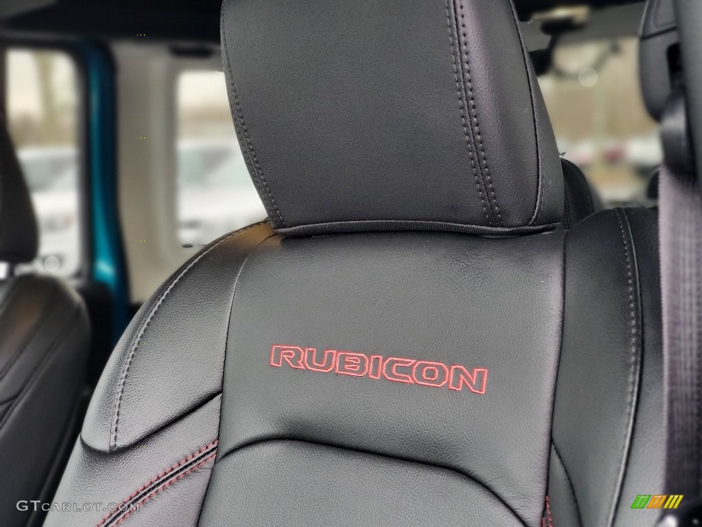 Black Interior 2020 Jeep Wrangler Unlimited Rubicon 4x4 Photo #137121135