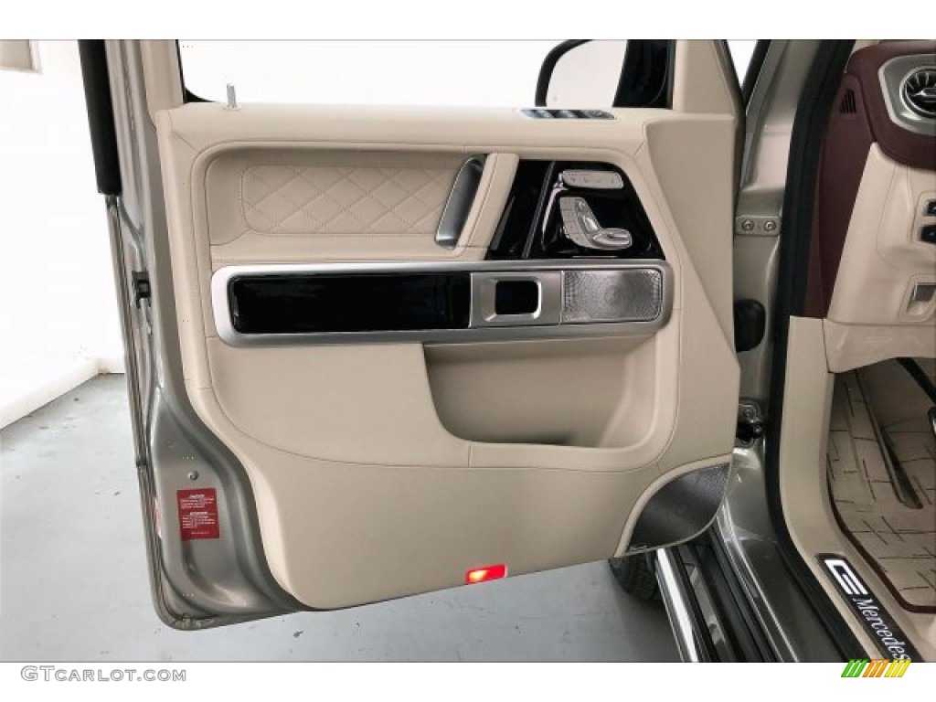 2020 Mercedes-Benz G 550 Macchiato Beige/Red Door Panel Photo #137121987