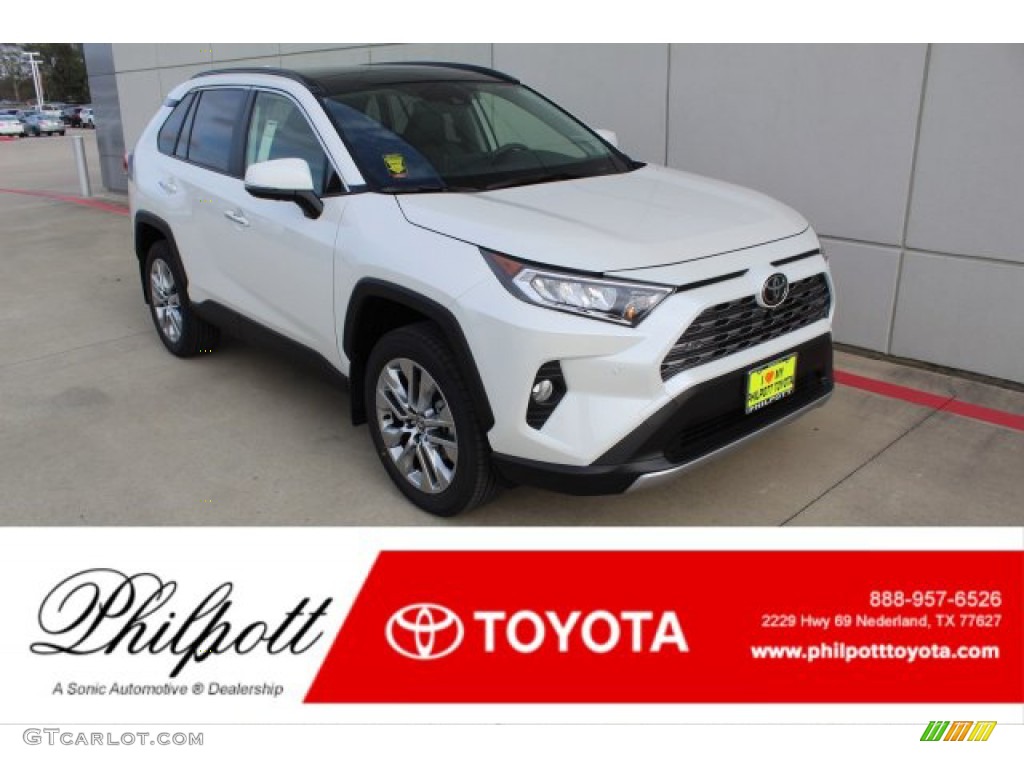 2020 RAV4 Limited - Blizzard White Pearl / Black photo #1